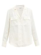 Matchesfashion.com Cefinn - Spencer Camouflage-jacquard Shirt - Womens - Cream