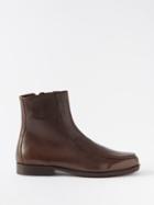 Jacques Solovire - Pierrot Leather Boots - Mens - Dark Brown