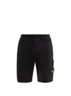 Matchesfashion.com Stone Island - Logo-patch Cotton-jersey Shorts - Mens - Black