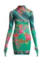 Vetements Floral-print High-neck Dress