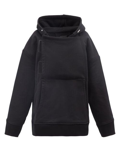 Givenchy - Oversized Panelled Cotton-jersey Hooded Sweatshirt - Mens - Black