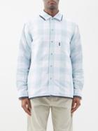 7 Moncler Frgmt Hiroshi Fujiwara - Simmon Checked Cotton Flannel Down Jacket - Mens - White Multi