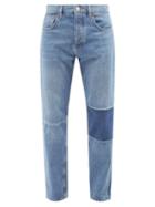 Frame - Panelled Slim-leg Jeans - Mens - Blue