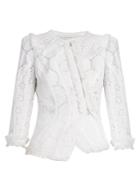 Andrew Gn Asymmetric Broderie-anglaise Cotton Jacket