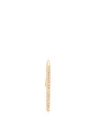 Matchesfashion.com Hillier Bartley - Crystal Pav Paper Clip Gold Plated Earring - Womens - Gold
