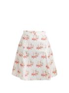 Matchesfashion.com Emilia Wickstead - Ines Sailboat Print Mini Skirt - Womens - Pink Print