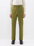 Gabriela Hearst - Ernest Pleated Wool-blend Suit Trousers - Mens - Green