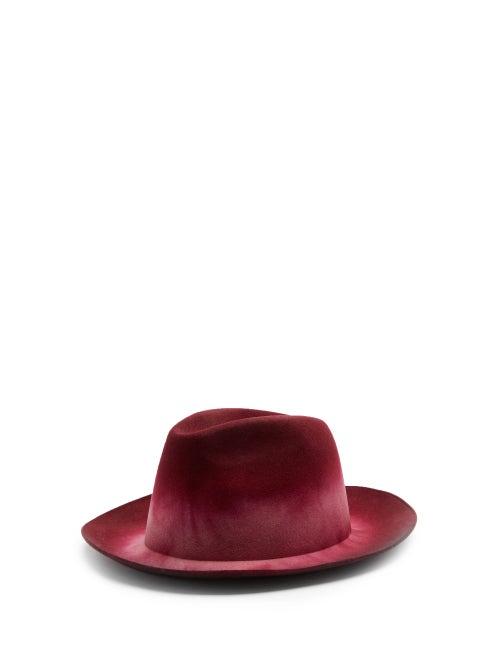 Matchesfashion.com Reinhard Plank Hats - Elia Wool-felt Trilby Hat - Womens - Pink Multi