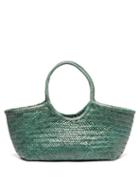 Dragon Diffusion - Nantucket Woven-leather Basket Bag - Womens - Green