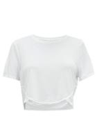 Matchesfashion.com The Upside - Sofia Mesh And Jersey Cropped T Shirt - Womens - White