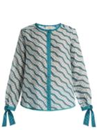 Matchesfashion.com Talitha - Printed Silk And Cotton Blend Shirt - Womens - Green Print