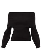 Altuzarra - Ashby Off-the-shoulder Knitted Sweater - Womens - Black