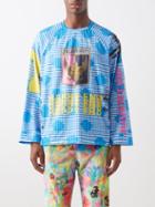 Liberal Youth Ministry - Dreambaby-print Jersey Long-sleeved T-shirt - Mens - Blue Multi