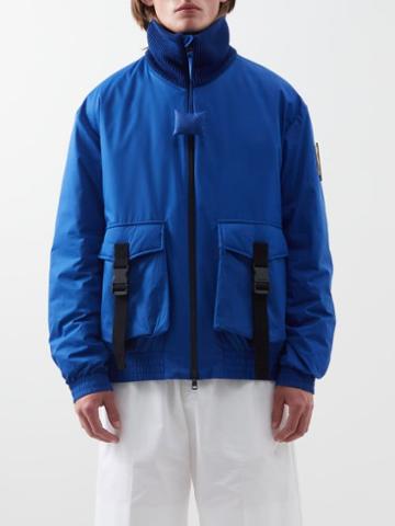 1 Moncler Jw Anderson - Skiddaw Logo-patch Padded Canvas Down Jacket - Mens - Blue