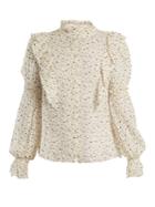Rebecca Taylor Star-print Silk-blend Blouse