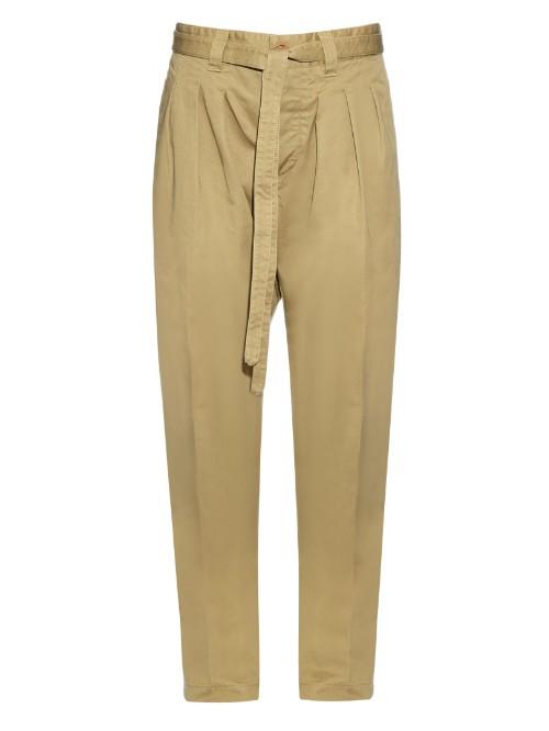 Visvim Relaxed Cotton And Linen-blend Trousers