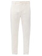Matchesfashion.com Dunhill - Cotton-blend Twill Slim-leg Chino Trousers - Mens - White