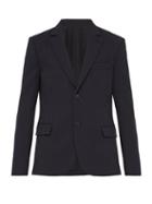 Matchesfashion.com Raey - Single Breasted Seersucker Stretch Wool Blazer - Mens - Navy