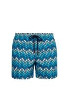 Matchesfashion.com Vilebrequin - Moorea Turtle Print Swim Shorts - Mens - Blue