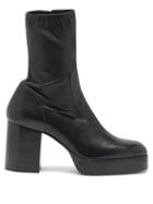 Chlo - Platform Leather Boots - Womens - Black