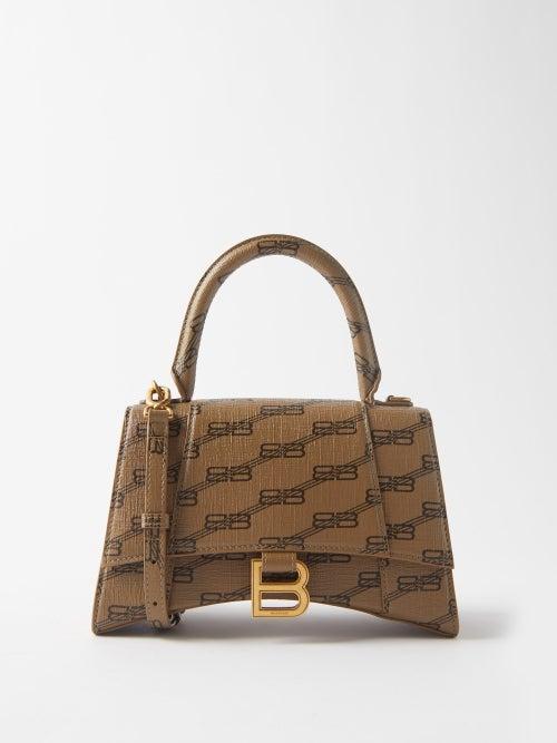 Balenciaga - Hourglass S Bb-print Coated Canvas Bag - Womens - Beige Multi