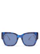 Matchesfashion.com Dior Eyewear - 30montaigne1 Square Acetate And Metal Sunglasses - Womens - Blue