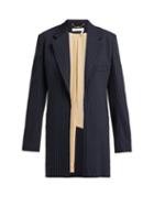 Matchesfashion.com Chlo - Tennis Single Breasted Pinstriped Crepe Jacket - Womens - Navy Stripe