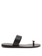 Matchesfashion.com Ancient Greek Sandals - Thalia Coin Embellished Leather Sandals - Womens - Black