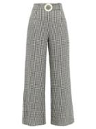Matchesfashion.com Solid & Striped - Gingham Poplin Palazzo Trousers - Womens - Black White
