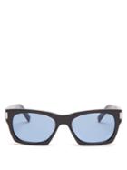 Saint Laurent - Rectangular Acetate Sunglasses - Mens - Black