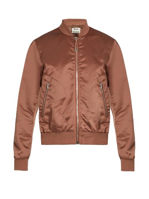 Acne Studios Azura Satin Bomber Jacket