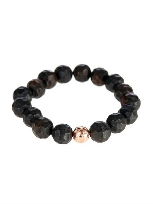 Luis Morais Rose-gold And Ebony-bead Bracelet