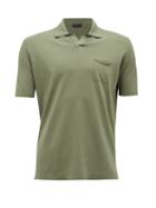 Matchesfashion.com Thom Sweeney - Open-collar Cotton Polo Shirt - Mens - Khaki