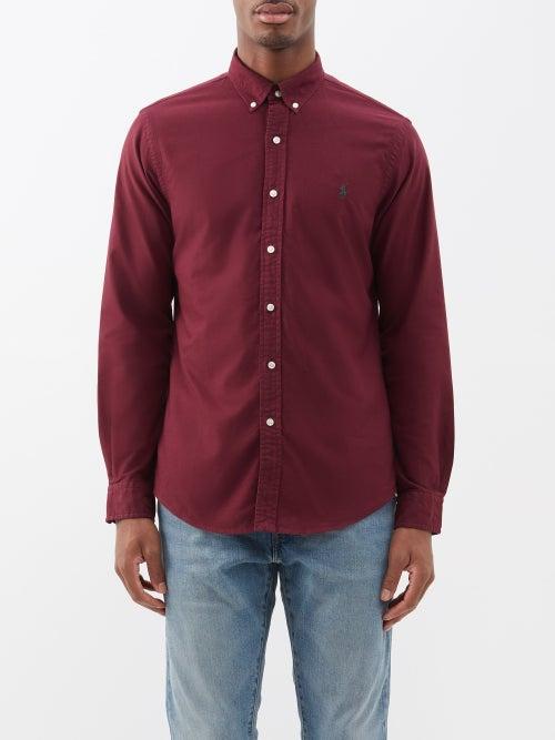 Polo Ralph Lauren - Logo-embroidered Cotton-oxford Shirt - Mens - Burgundy