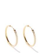 Theodora Warre - Zircon & Gold-plated Sterling-silver Hoop Earrings - Womens - Gold Multi