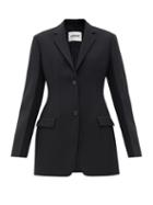Matchesfashion.com Jil Sander - Hourglass-waist Wool-serge Jacket - Womens - Black