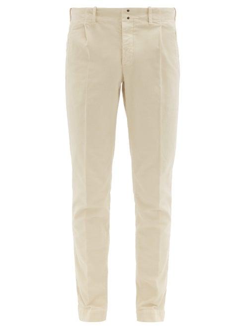 Matchesfashion.com Incotex - Verve Slim Fit Moleskin Trousers - Mens - Beige