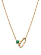 Matchesfashion.com Lizzie Mandler - May Birthstone Emerald & 18kt Gold Necklace - Womens - Green Gold