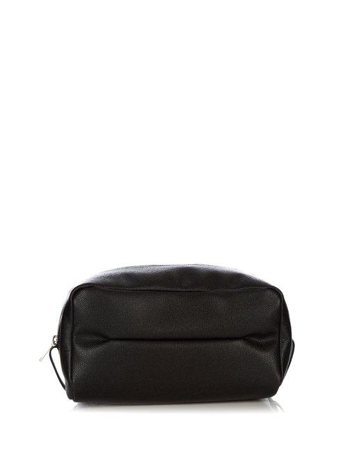 Matchesfashion.com Valextra - Grained Leather Wash Bag - Mens - Black