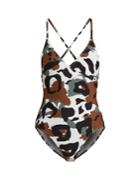 Norma Kamali Camo-print Swimsuit