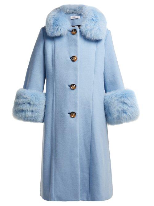 Matchesfashion.com Saks Potts - Yvonne Wool Coat - Womens - Blue