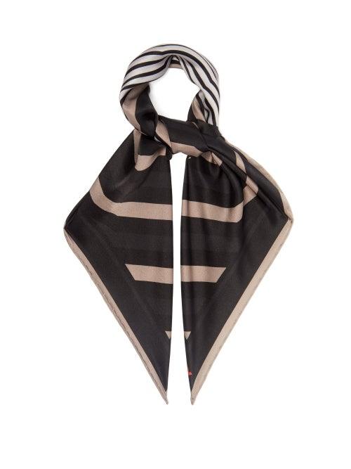 Charles Jeffrey Loverboy - Farewell Silk-twill Scarf - Womens - Black Multi