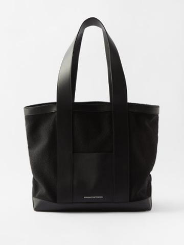 Kvadrat X Raf Simons - Vidar Leather-trim Wool-blend Tote - Mens - Black