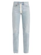 Off-white Straight-leg Distressed Jeans