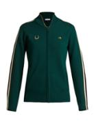 Matchesfashion.com Bella Freud - Race Track Zip Up Wool Track Jacket - Womens - Green