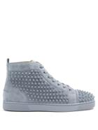 Christian Louboutin Louis Spike-embellished Suede High-top Trainers