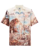 Matchesfashion.com Endless Joy - Mandeville's Trip Print Tencel Bowling Shirt - Mens - Multi