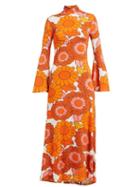 Matchesfashion.com Dodo Bar Or - Brigitte Floral Print Dress - Womens - Orange White