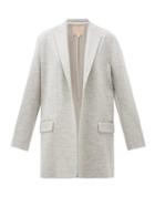 Matchesfashion.com Roksanda - Shida Longline Peak-lapel Wool Blazer - Womens - Grey