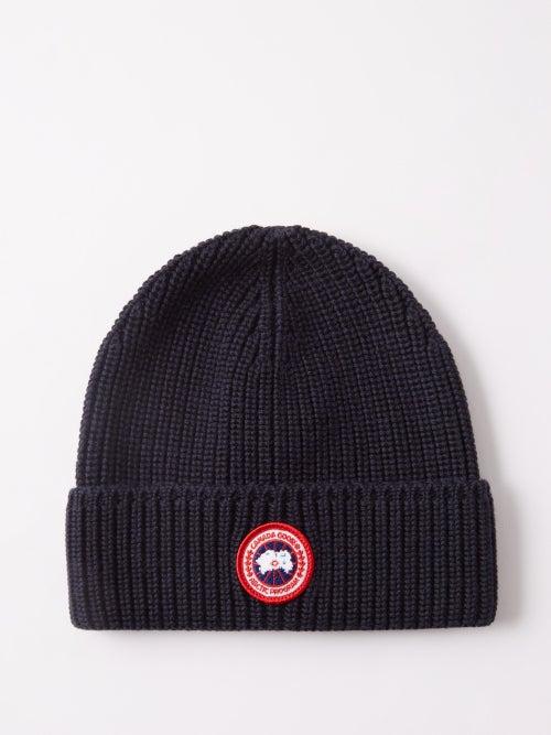 Canada Goose - Arctic Disc Toque Ribbed Wool Beanie Hat - Mens - Dark Navy